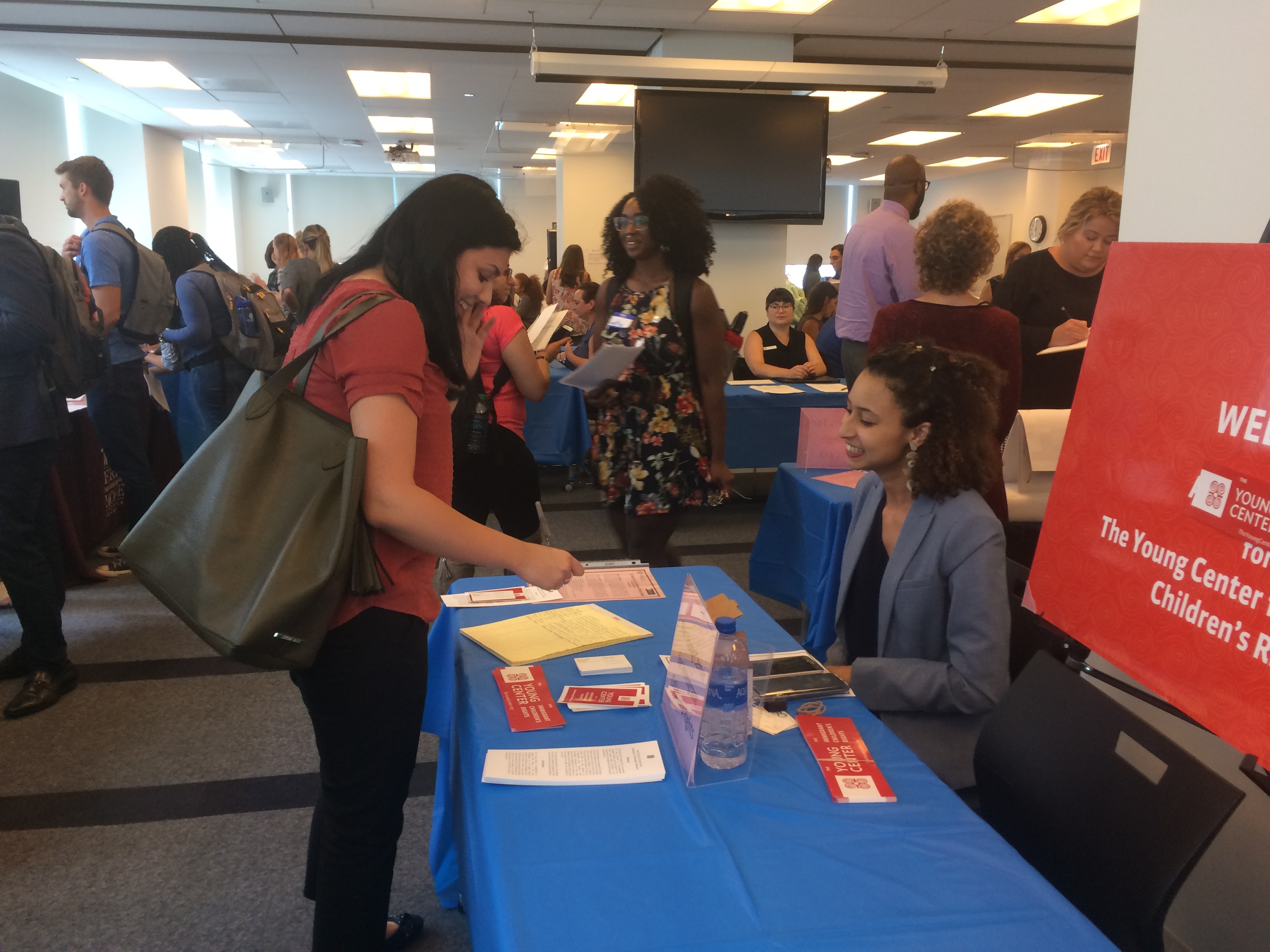  - The 2018 Job &amp; Volunteer Fair. Our partner site, the Young Center for Immigrant Children&#39;s Rights, recruiting students to serve at their site for the coming year.